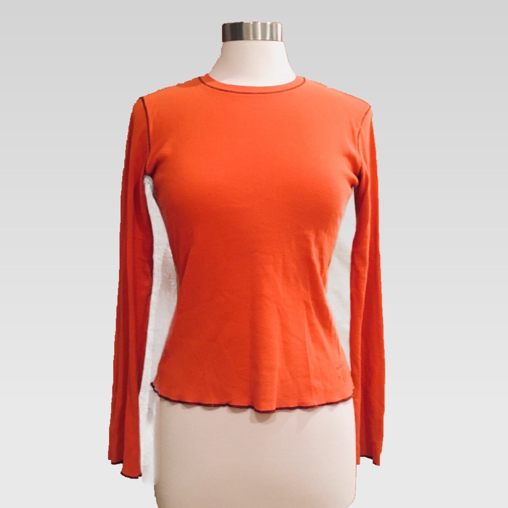 American Eagle Outfitters Orange Long Sleeve Top